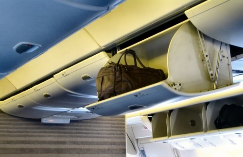 overhead luggage compartment